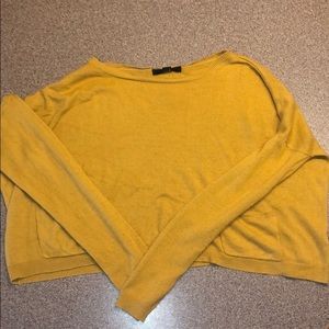 Forever 21 Cropped Yellow Sweater